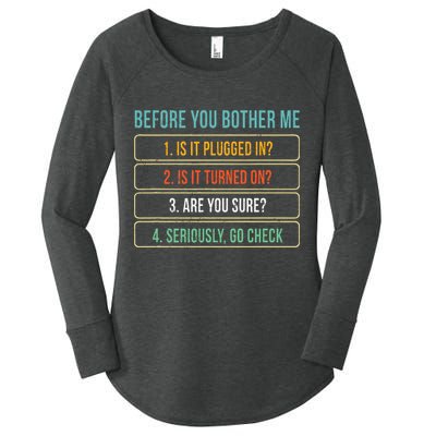 Funny Information Technology Tech Technical Support Gift Women's Perfect Tri Tunic Long Sleeve Shirt