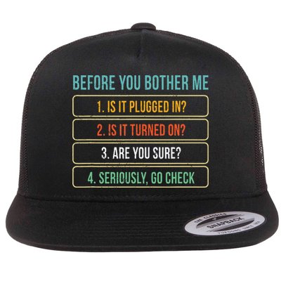Funny Information Technology Tech Technical Support Gift Flatbill Hat