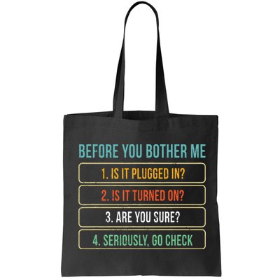 Funny Information Technology Tech Technical Support Gift Bag