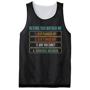 Funny Information Technology Tech Technical Support Gift Mesh Reversible Basketball Jersey Tank