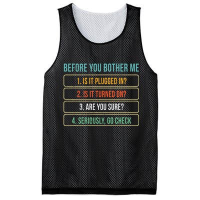 Funny Information Technology Tech Technical Support Gift Mesh Reversible Basketball Jersey Tank