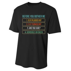 Funny Information Technology Tech Technical Support Gift Performance Sprint T-Shirt