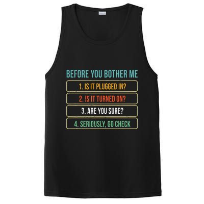 Funny Information Technology Tech Technical Support Gift PosiCharge Competitor Tank