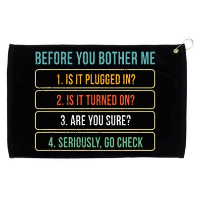 Funny Information Technology Tech Technical Support Gift Grommeted Golf Towel