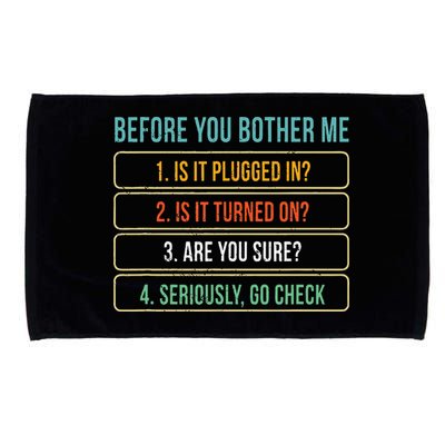 Funny Information Technology Tech Technical Support Gift Microfiber Hand Towel