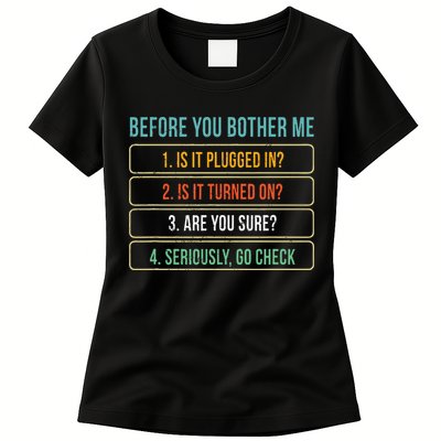 Funny Information Technology Tech Technical Support Gift Womens T-Shirt