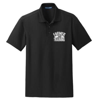 Farmer In Training Farmer Gift Dry Zone Grid Polo