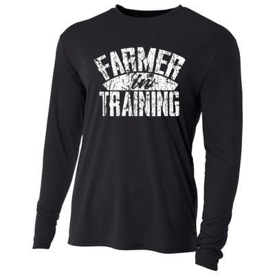 Farmer In Training Farmer Gift Cooling Performance Long Sleeve Crew