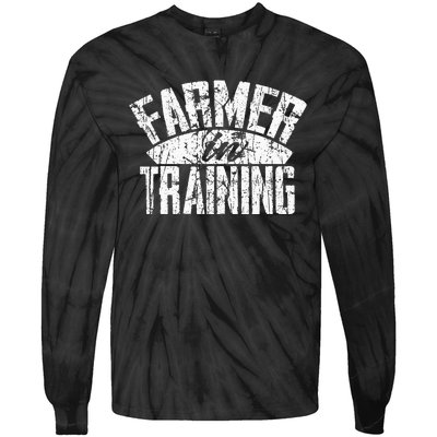 Farmer In Training Farmer Gift Tie-Dye Long Sleeve Shirt