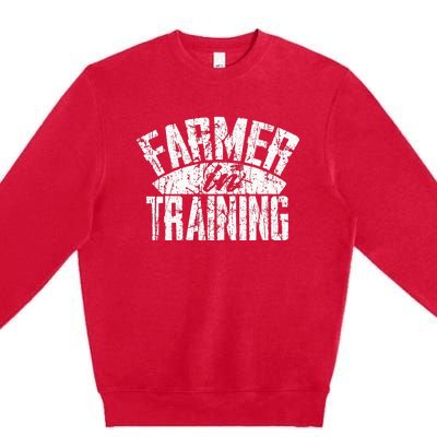 Farmer In Training Farmer Gift Premium Crewneck Sweatshirt