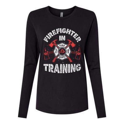 Firefighter In Training Funny Fire Firefighting Funny Gift Gift Womens Cotton Relaxed Long Sleeve T-Shirt