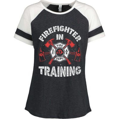 Firefighter In Training Funny Fire Firefighting Funny Gift Gift Enza Ladies Jersey Colorblock Tee