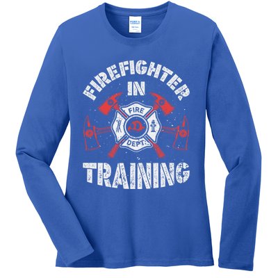 Firefighter In Training Funny Fire Firefighting Funny Gift Gift Ladies Long Sleeve Shirt