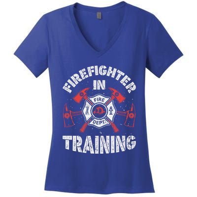 Firefighter In Training Funny Fire Firefighting Funny Gift Gift Women's V-Neck T-Shirt