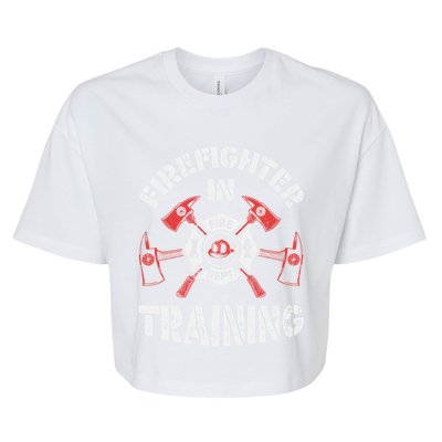 Firefighter In Training Funny Fire Firefighting Funny Gift Gift Bella+Canvas Jersey Crop Tee