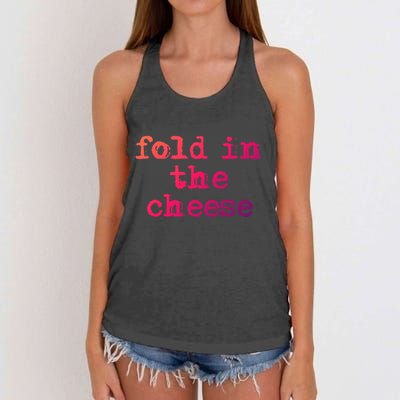 Fold In The Cheese Gift Women's Knotted Racerback Tank