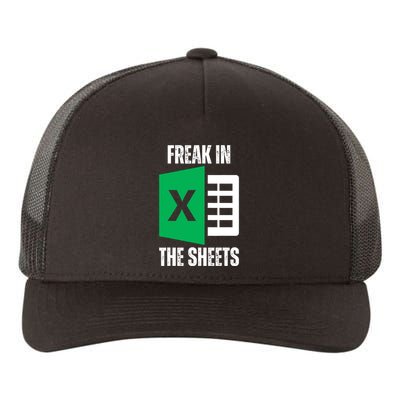Freak In The Sheets Excel Spreadsheet Funny Office Jokes Yupoong Adult 5-Panel Trucker Hat