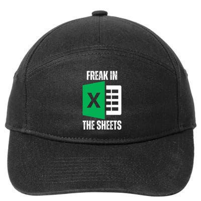 Freak In The Sheets Excel Spreadsheet Funny Office Jokes 7-Panel Snapback Hat