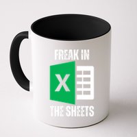 Freak In The Sheets Excel Spreadsheet Funny Office Jokes Mug