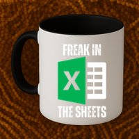 Freak In The Sheets Excel Spreadsheet Funny Office Jokes Mug