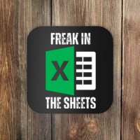 Freak In The Sheets Excel Spreadsheet Funny Office Jokes Coaster