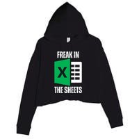 Freak In The Sheets Excel Spreadsheet Funny Office Jokes Crop Fleece Hoodie