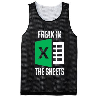 Freak In The Sheets Excel Spreadsheet Funny Office Jokes Mesh Reversible Basketball Jersey Tank