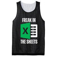Freak In The Sheets Excel Spreadsheet Funny Office Jokes Mesh Reversible Basketball Jersey Tank