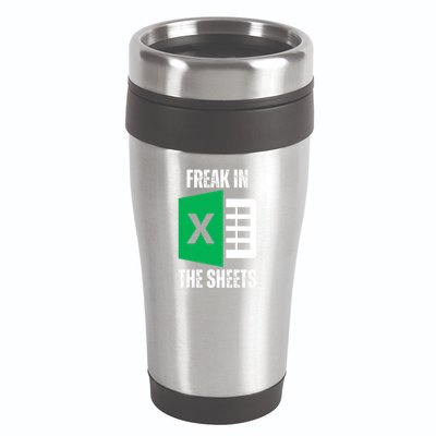 Freak In The Sheets Excel Spreadsheet Funny Office Jokes 16oz Travel Tumbler