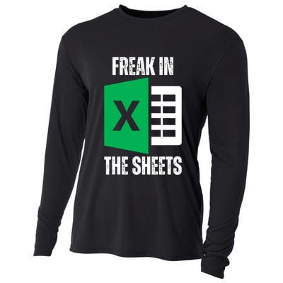 Freak In The Sheets Excel Spreadsheet Funny Office Jokes Cooling Performance Long Sleeve Crew