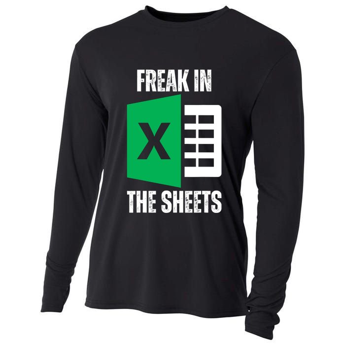 Freak In The Sheets Excel Spreadsheet Funny Office Jokes Cooling Performance Long Sleeve Crew