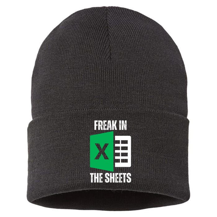 Freak In The Sheets Excel Spreadsheet Funny Office Jokes Sustainable Knit Beanie