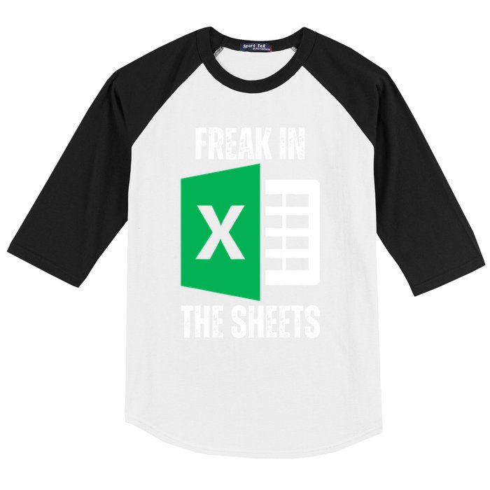 Freak In The Sheets Excel Spreadsheet Funny Office Jokes Baseball Sleeve Shirt
