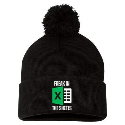 Freak In The Sheets Excel Spreadsheet Funny Office Jokes Pom Pom 12in Knit Beanie