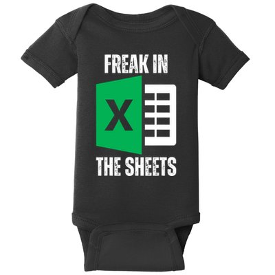 Freak In The Sheets Excel Spreadsheet Funny Office Jokes Baby Bodysuit