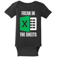 Freak In The Sheets Excel Spreadsheet Funny Office Jokes Baby Bodysuit