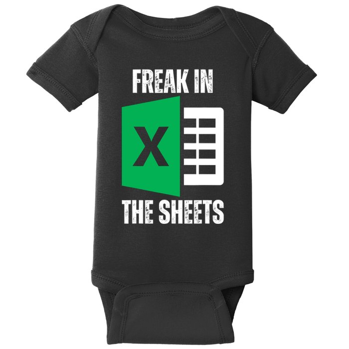 Freak In The Sheets Excel Spreadsheet Funny Office Jokes Baby Bodysuit