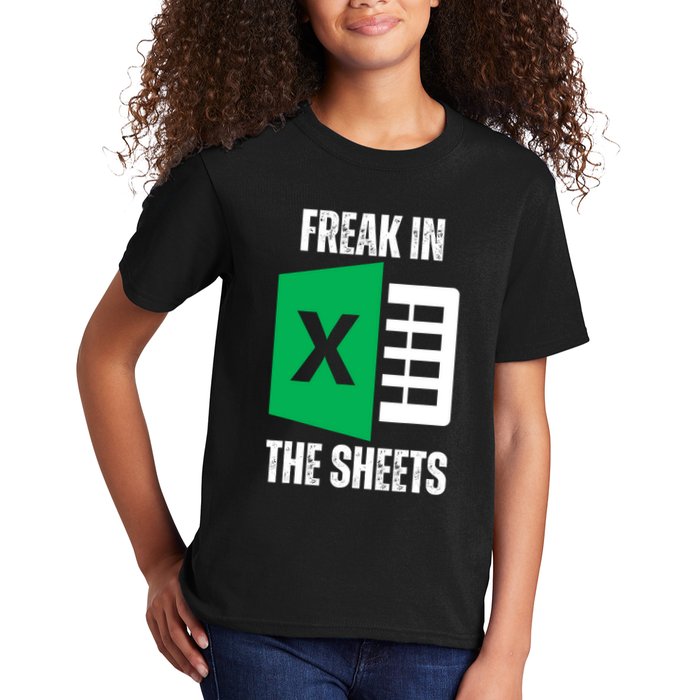 Freak In The Sheets Excel Spreadsheet Funny Office Jokes Kids T-Shirt