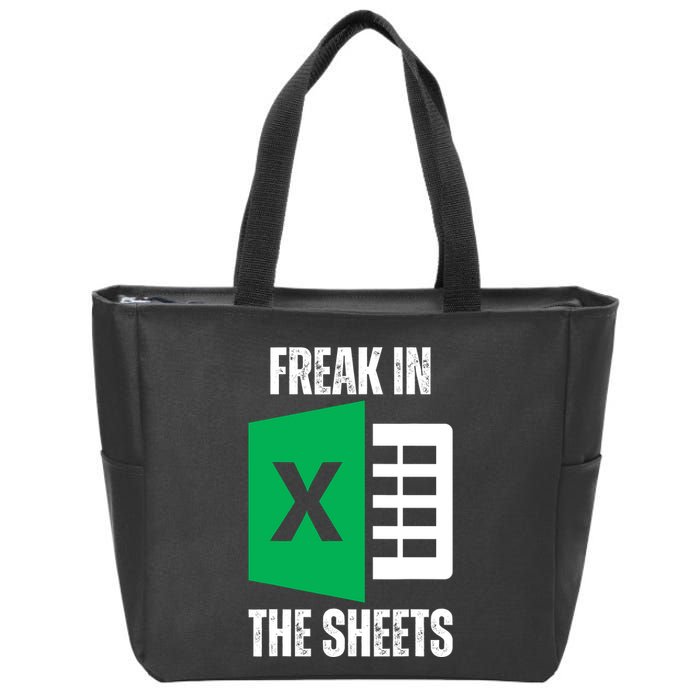 Freak In The Sheets Excel Spreadsheet Funny Office Jokes Zip Tote Bag