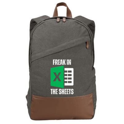 Freak In The Sheets Excel Spreadsheet Funny Office Jokes Cotton Canvas Backpack