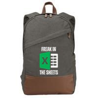 Freak In The Sheets Excel Spreadsheet Funny Office Jokes Cotton Canvas Backpack