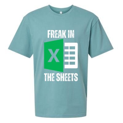 Freak In The Sheets Excel Spreadsheet Funny Office Jokes Sueded Cloud Jersey T-Shirt