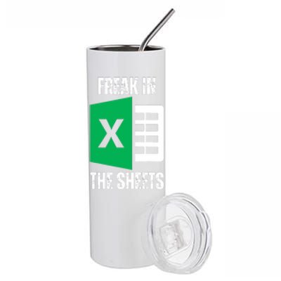 Freak In The Sheets Excel Spreadsheet Funny Office Jokes Stainless Steel Tumbler