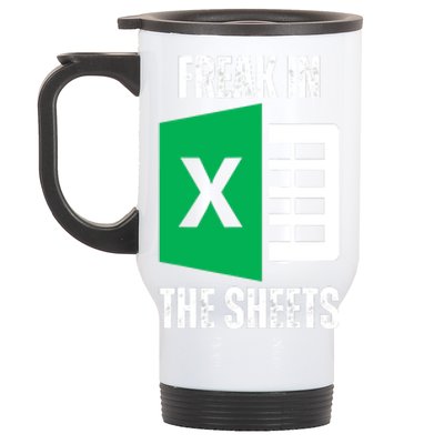 Freak In The Sheets Excel Spreadsheet Funny Office Jokes Stainless Steel Travel Mug