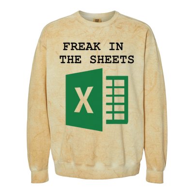 Freak In The Excel Sheets Colorblast Crewneck Sweatshirt