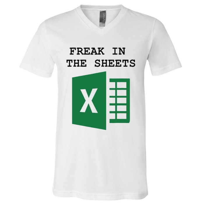 Freak In The Excel Sheets V-Neck T-Shirt