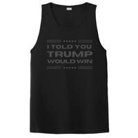 Funny! I Told You Trump Would Win Dark Maga Trump Won PosiCharge Competitor Tank