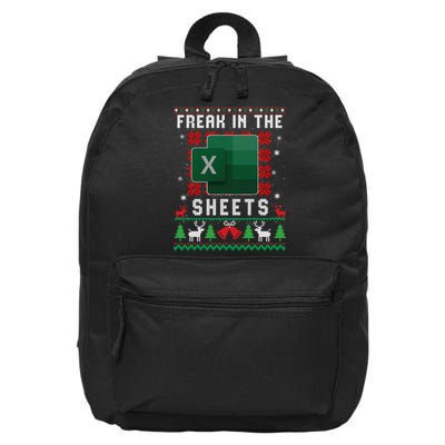 Freak In The Sheets Excel Ugly Christmas Sweater 16 in Basic Backpack