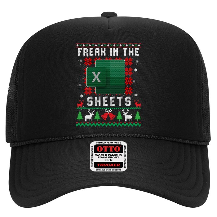 Freak In The Sheets Excel Ugly Christmas Sweater Trucker Hat