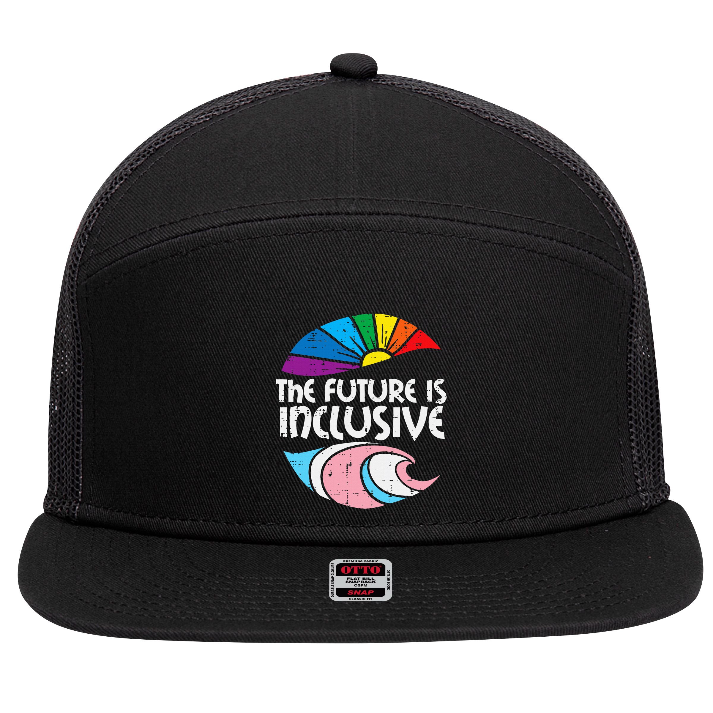 Future Inclusive Tran Pride Lgbt 7 Panel Mesh Trucker Snapback Hat